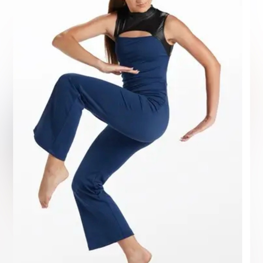 Weissman Showtime Dance Costume Blue Jumpsuit